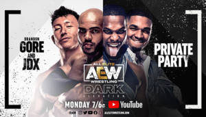 Lineup For Tonights Aew Dark Elevation Private Party In Action