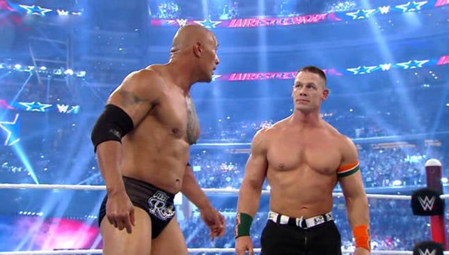 New Footage of The Rock vs. John Cena at WrestleMania 29