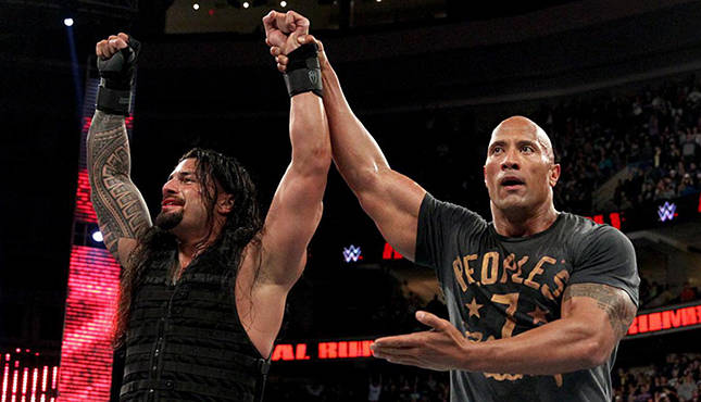 WWE Main Event WWE Royal Rumble Roman Reigns The Rock