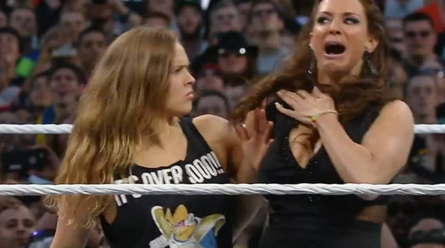 Ronda Rousey Stephanie McMahon - The Rock