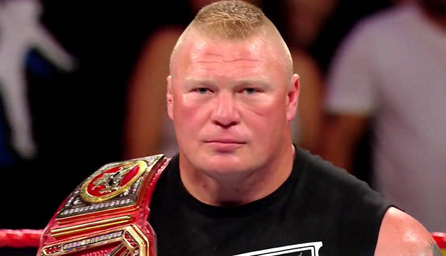 Brock Lesnar on RAW Royal Rumble