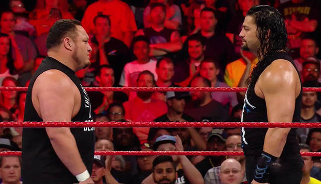 WWE Roman Reigns Samoa Joe WWE Raw 61917