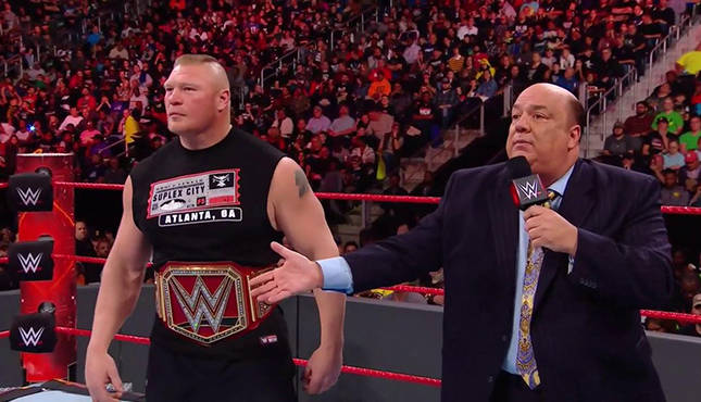 Brock Lesnar Paul Heyman WWE Raw Report 111317