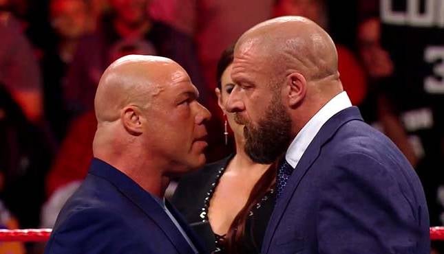 Triple H Kurt Angle Raw 112017 WrestleMania 34