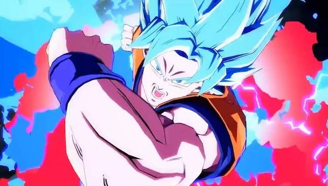 super saiyan blue goku fighterz