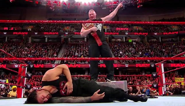 Brock Lesnar Roman Reigns Raw 32618