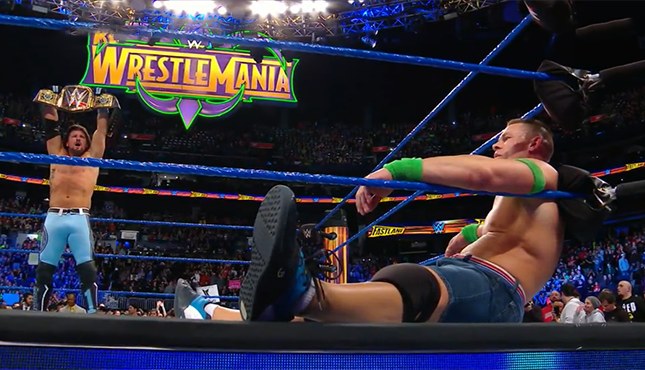 WWE Fastlane AJ Styles John Cena