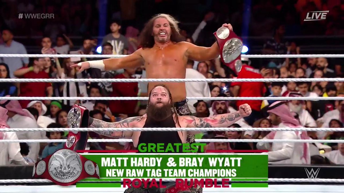 Bray Wyatt And Matt Hardy Win RAW Tag Team Titles At Greatest Royal ...