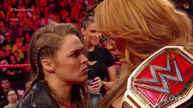 Ronda Rousey WWE Raw 52118 Stephanie Rousey Jax