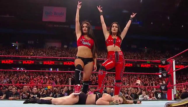 The Bella Twins Ronda Rousey WWE Raw 10818