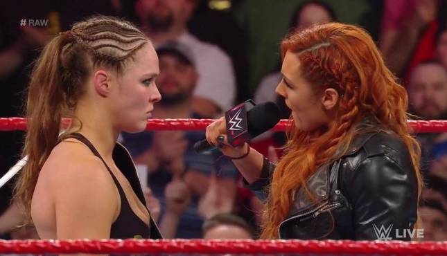 Becky Lynch Ronda Rousey WWE RAW