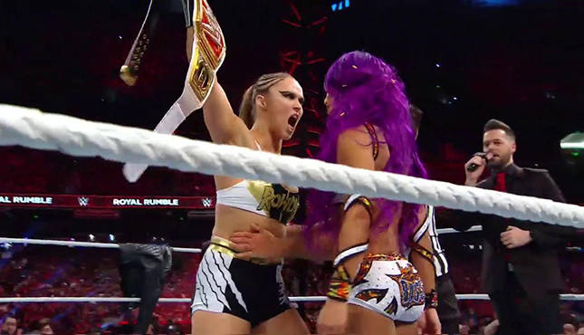 Ronda Rousey Sasha Banks Royal Rumble