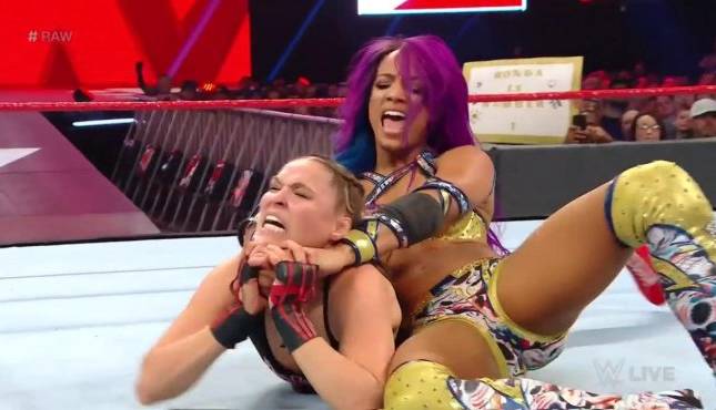 Sasha Banks Ronda Rousey Raw 1-21-19