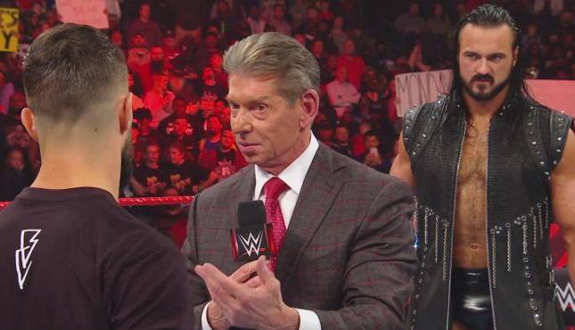 WWE Raw Vince McMahon Drew McIntyre