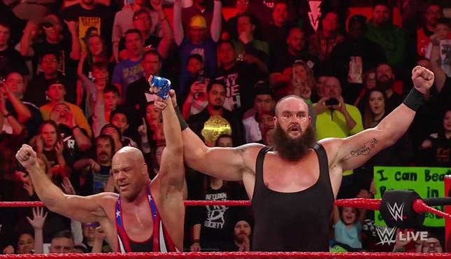 Kurt Angle Braun Strowman Raw 2-4-19