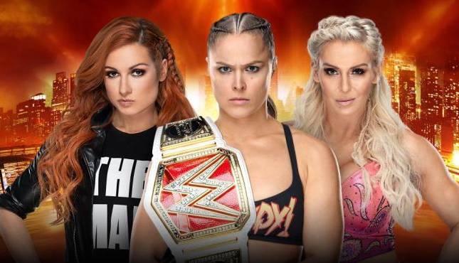 Becky Lynch Ronda Rousey Charlotte Flair WrestleMania 35 Kurt Angle