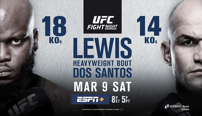 Junior Dos Santos Derrick Lewis UFC on ESPN 4