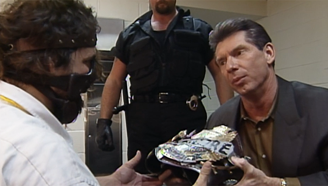 Raw Hardcore Title 1998 Mick Foley Vince McMahon