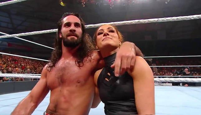Becky Lynch Seth Rollins WWE Stomping Grounds