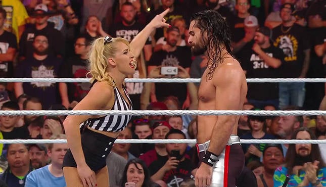Seth Rollins Lacey Evans Stomping Grounds