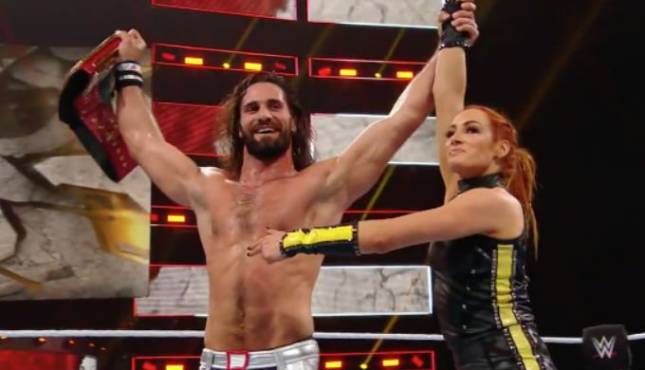 Becky Lynch Seth Rollins WWE Stomping Grounds Raw