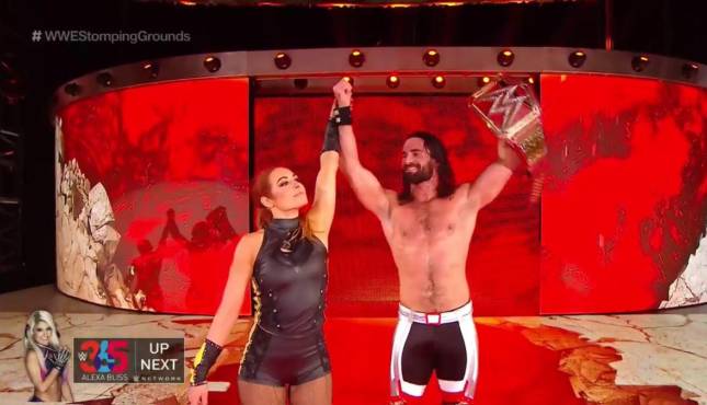 WWE Becky Lynch Seth Rollins Stomping Grounds