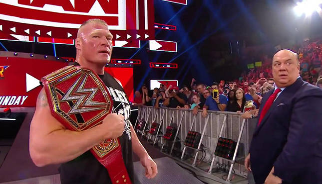 Brock Lesnar Appears on Raw, Brutalizes Seth Rollins (Pics, Video ...