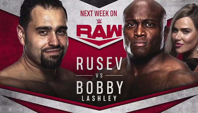 Rusev vs. Bobby Lashley WWE Raw