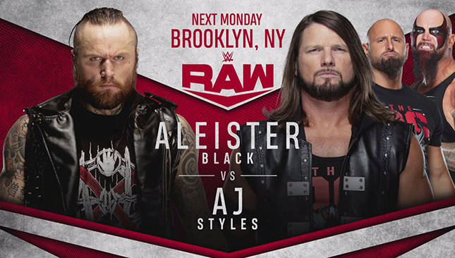 WWE Raw Aleister Black AJ Styles
