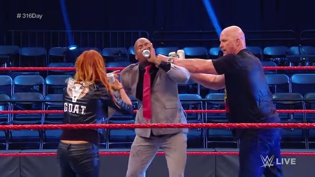 WWE Steve Austin Byron Saxton Raw 3-16-2020