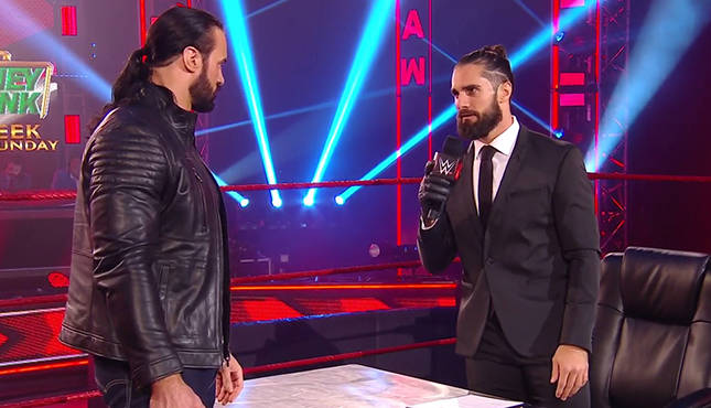  Resultados RAW 269 desde el Estadio Departamental Libertad, Pasto, Nariño, Colombia Seth-Rollins-Drew-McIntyre-Raw-4-27-20-645x370