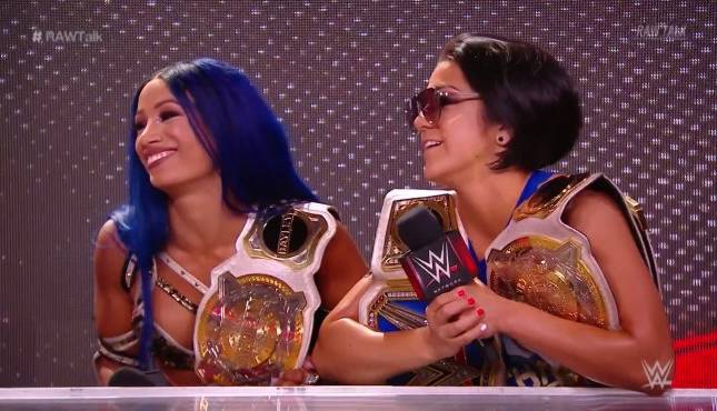 Raw Talk Sasha Banks Bayley