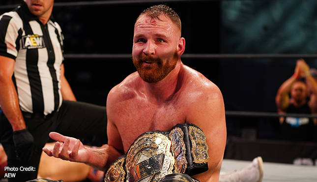 Jon Moxley Shrug AEW All Out, Renee Paquette