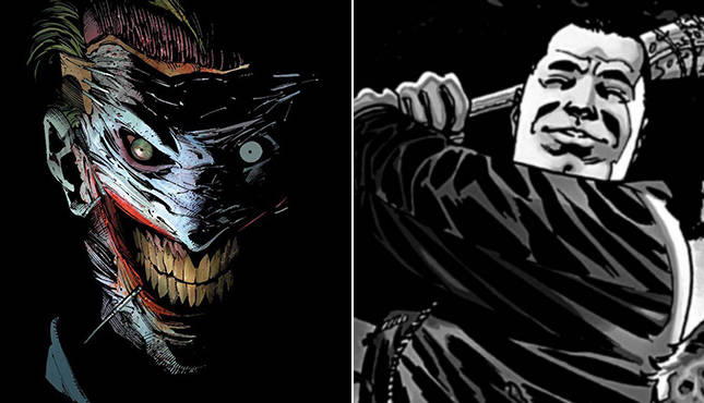 Joker Negan Scariest Comic Book Characters