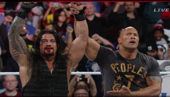 The Rock Roman Reigns Dwayne Johnson WWE