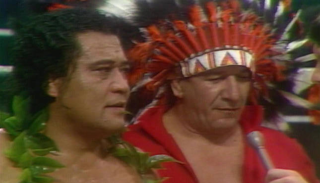 Chief Jay Strongbow Peter Maivia WWWF Championship Wrestling