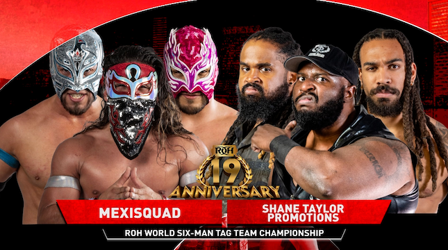 ROH Announces Six-Man Tag Team Title Match for 19th Anniversary Show