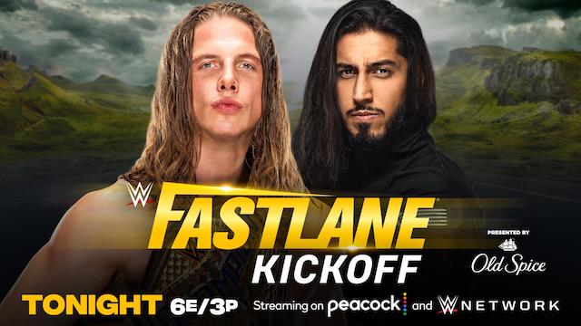 WWE Fastlane Kickoff Riddle vs. Mustafa Ali