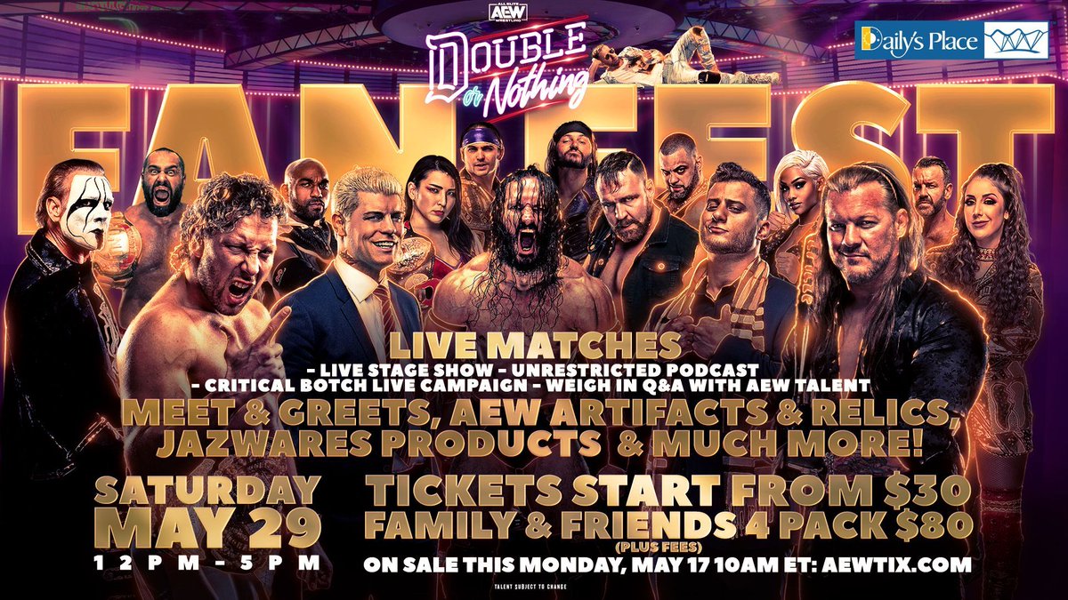 Prices and Times Announced For Meet & Greets During AEW Fan Fest Next