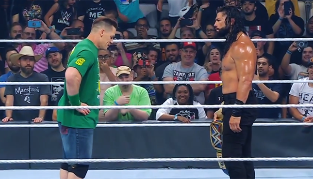 John Cena Roman Reigns WWE Money in the Bank