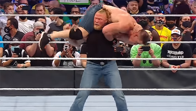 brock lesnar and john cena brawl