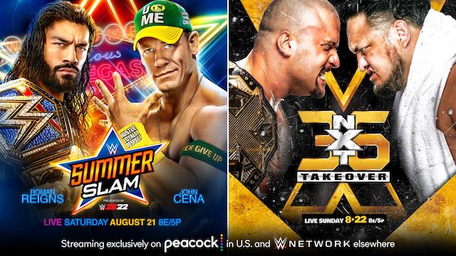 Peacock WWE SummerSlam programming