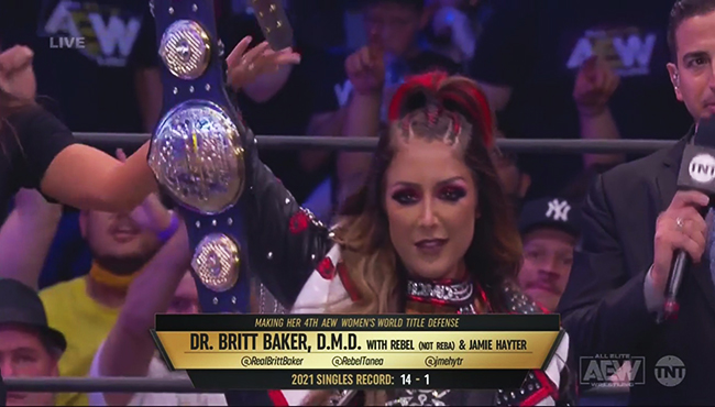 Britt Baker Thanks Kenny Omega, Tony Khan, & Jerry Lynn After Receiving Three PWI Awards - Vimarsana News