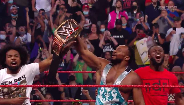 WWE Raw Big E. Kofi Kingston, Xavier Woods, Bray Wyatt