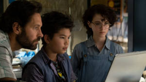 Ghostbusters: Afterlife - Paul Rudd, Logan Kim, and Mckenna Grace