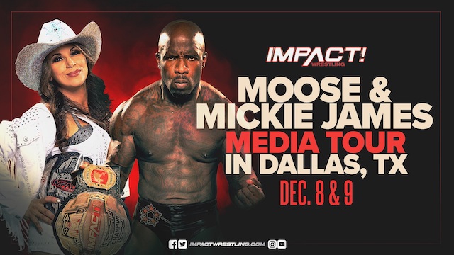 Moose and Mickie James Impact Wrestling media tour