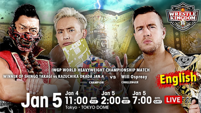 NJPW Wrestle Kingdom 16 - Night 2, IWGP World Heavyweight Title