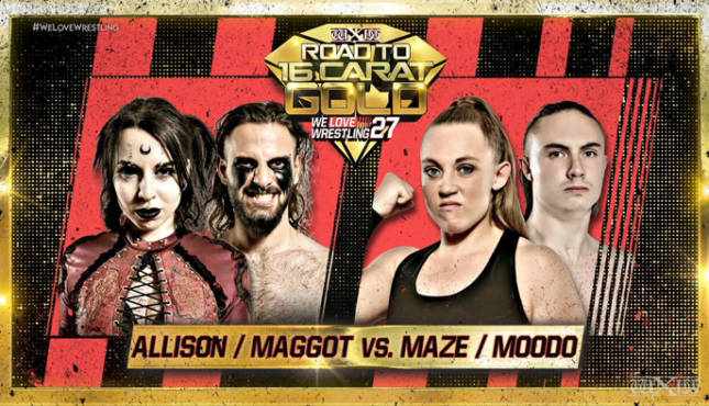 wXw We Love Wrestling 27 - Maggot & Baby Allison vs. Fast Time Moodo & Stephanie Maze