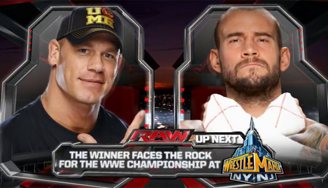 Punk vs. John Cena – WWE Raw 2-3.25-13