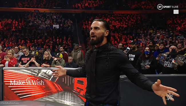 Seth Rollins WWE Raw 4-18-22